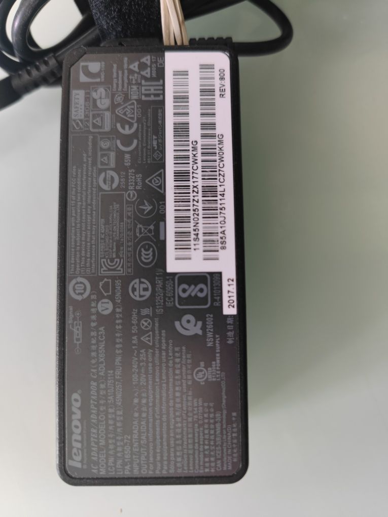 Блок живлення Lenovo USB+pin 20V, 45w,65w, 90w