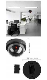 4 atrapy kamery antywłamaniowa z czerwoną diodą CCTV imitacji
