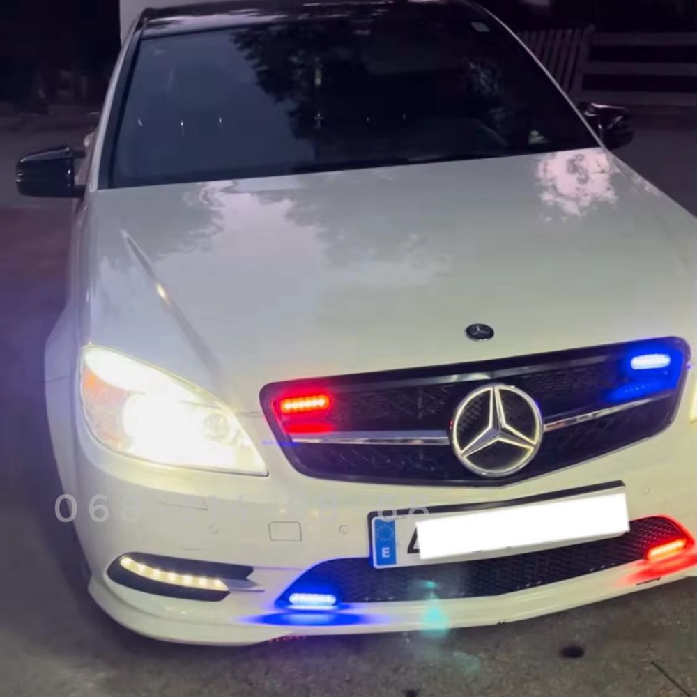 Поліцейський LED стробоскоп в ришітку, 9 режимів + пульт, спец сигнал