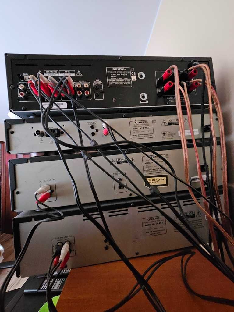 Wieża ONKYO 4 Segementy Wzmacniacz Tuner Odtwarzacz CD Kaseta PREMIUM!