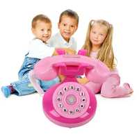 Образовательные эмуляционные дети телефон притворяться играть розовый
