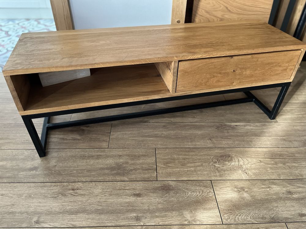 Dębowa Szafka RTV loft Zout 130cm