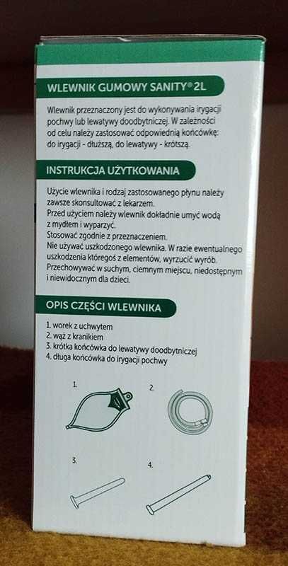 Wlewnik Hydroterapia STANDARD Sanity NOWY