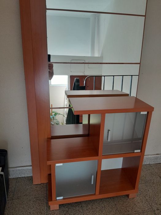 Movel entrada com espelho carvalho