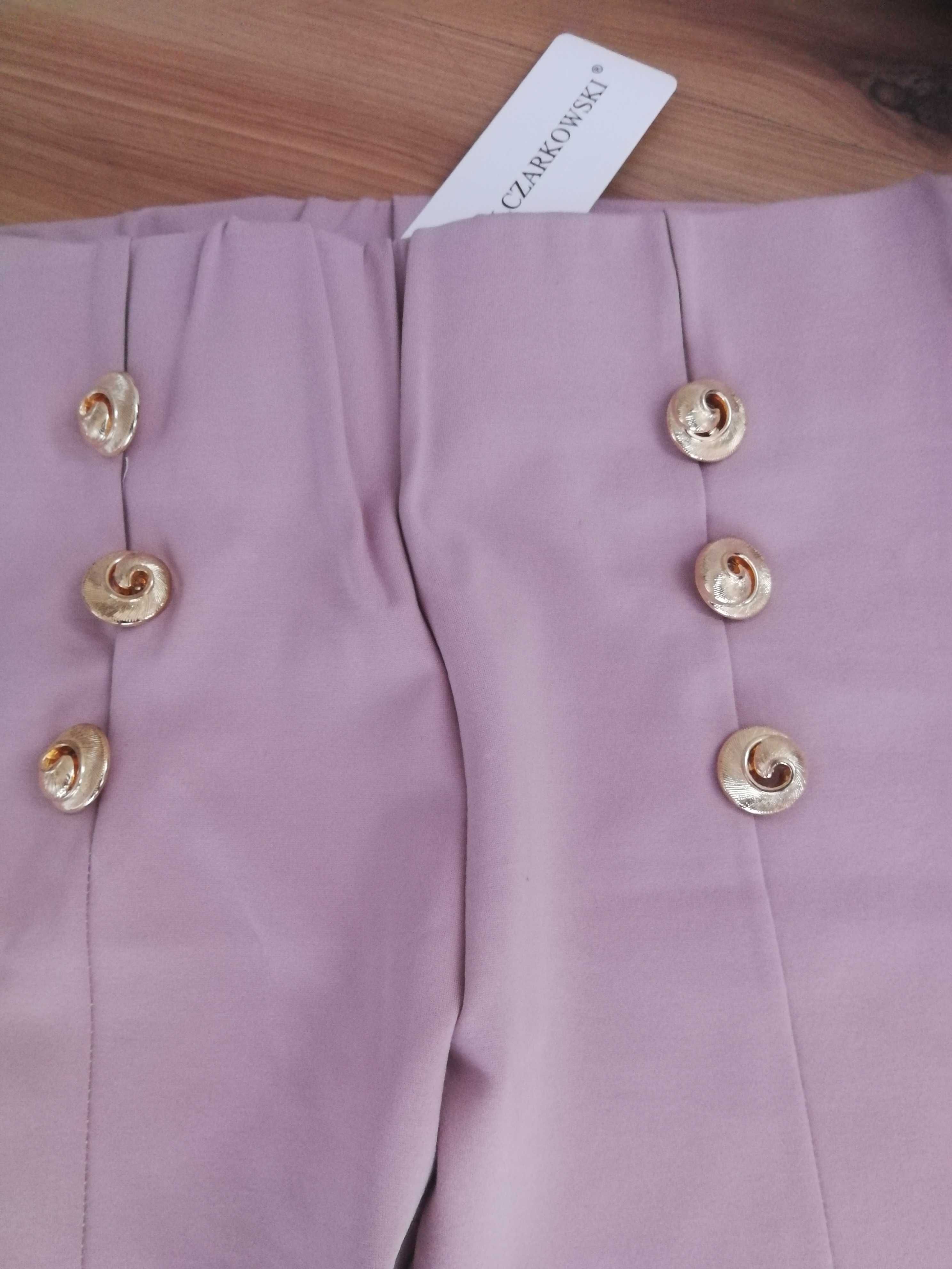 Spodnie legginsy guziki Mielczarkowski