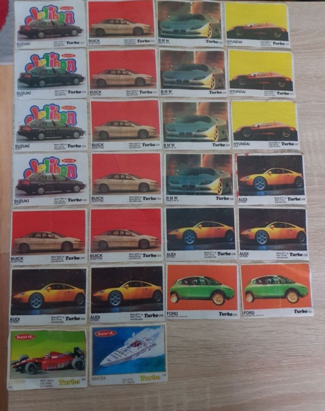 Oryginalne Obrazki Guma Turbo PRL Stare Karteczki z Gumy Turbo Vintage