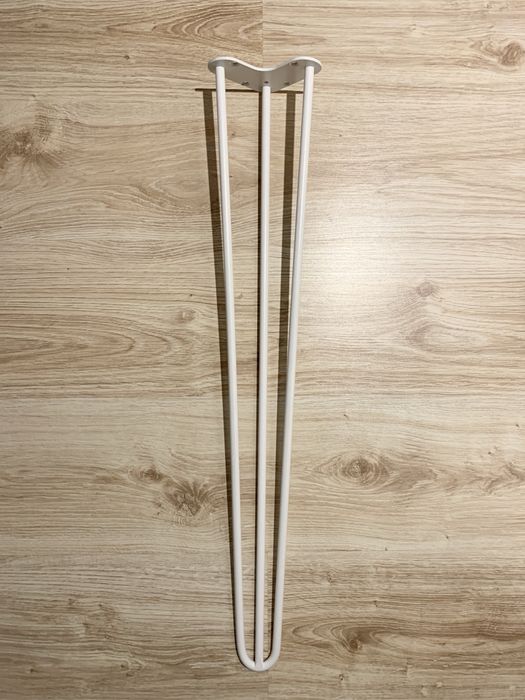 4 X Metalowe nogi do stołu Hairpin białe 71cm
