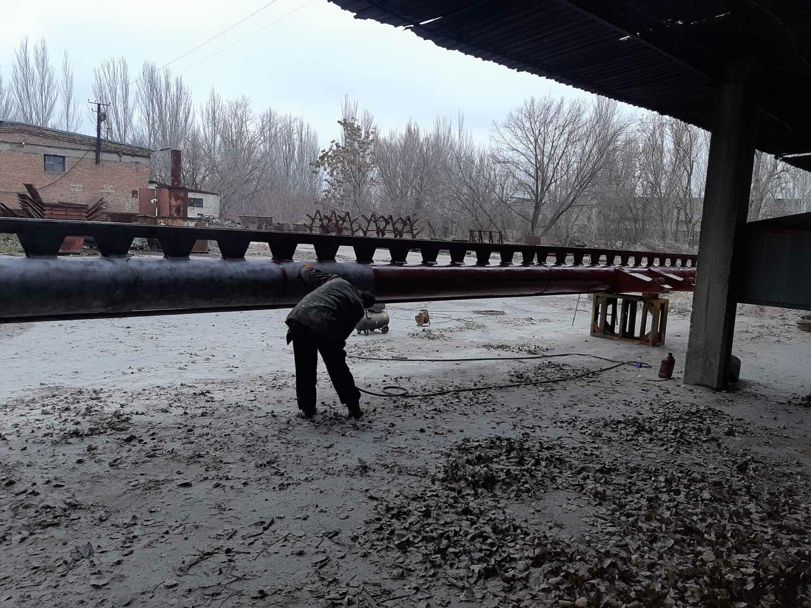 Покраска металлоконструкций. Пескоструйная очистка