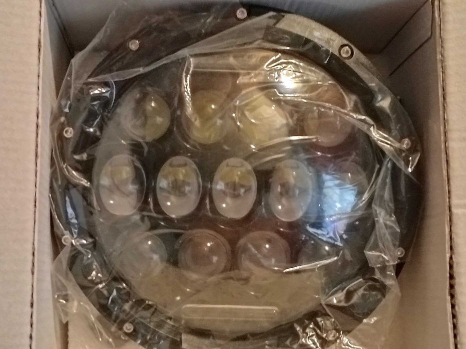 7 cali okrągły 75 W LED reflektor okragly do motocykla samochodu 1szt