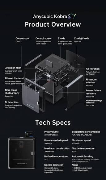 Impressora 3D - Kobra S1 nova (sem ace pro)