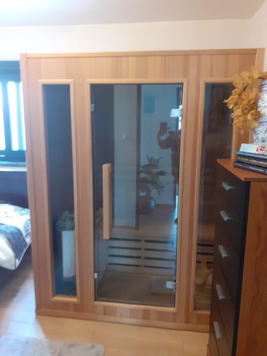 Sauna Harvia com pedras vulcânicas