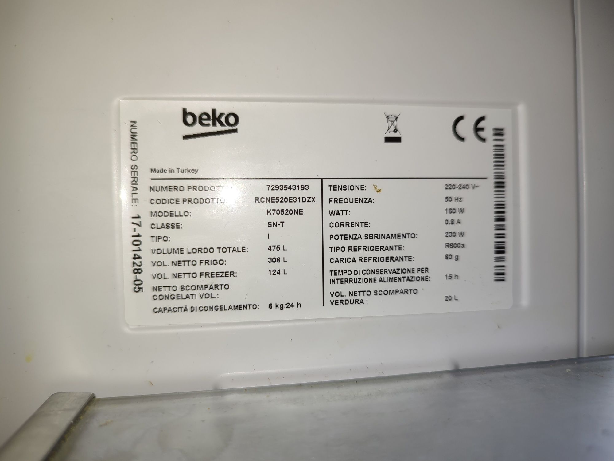 Frigorífico Beko combinado