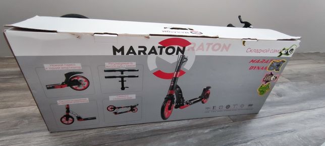 Самокат Maraton Dynamic двухколесный с дисковым тормозом черный