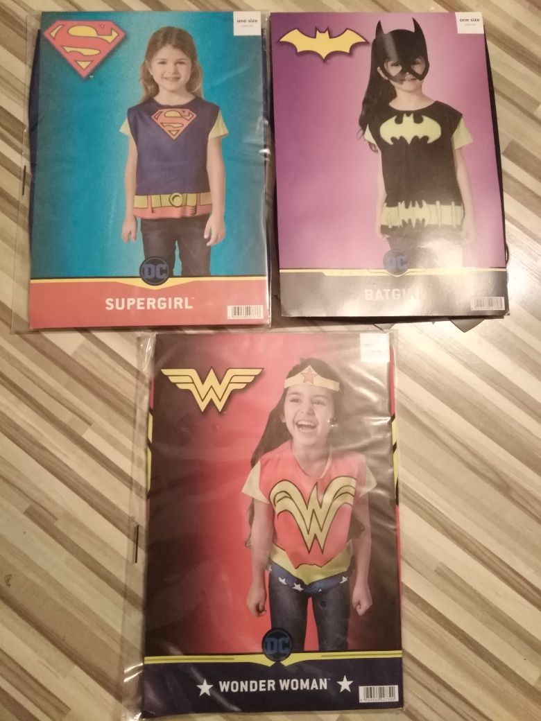 Nowe kostiumy supergirl, batgirl wonderwomen roz 104/116 l