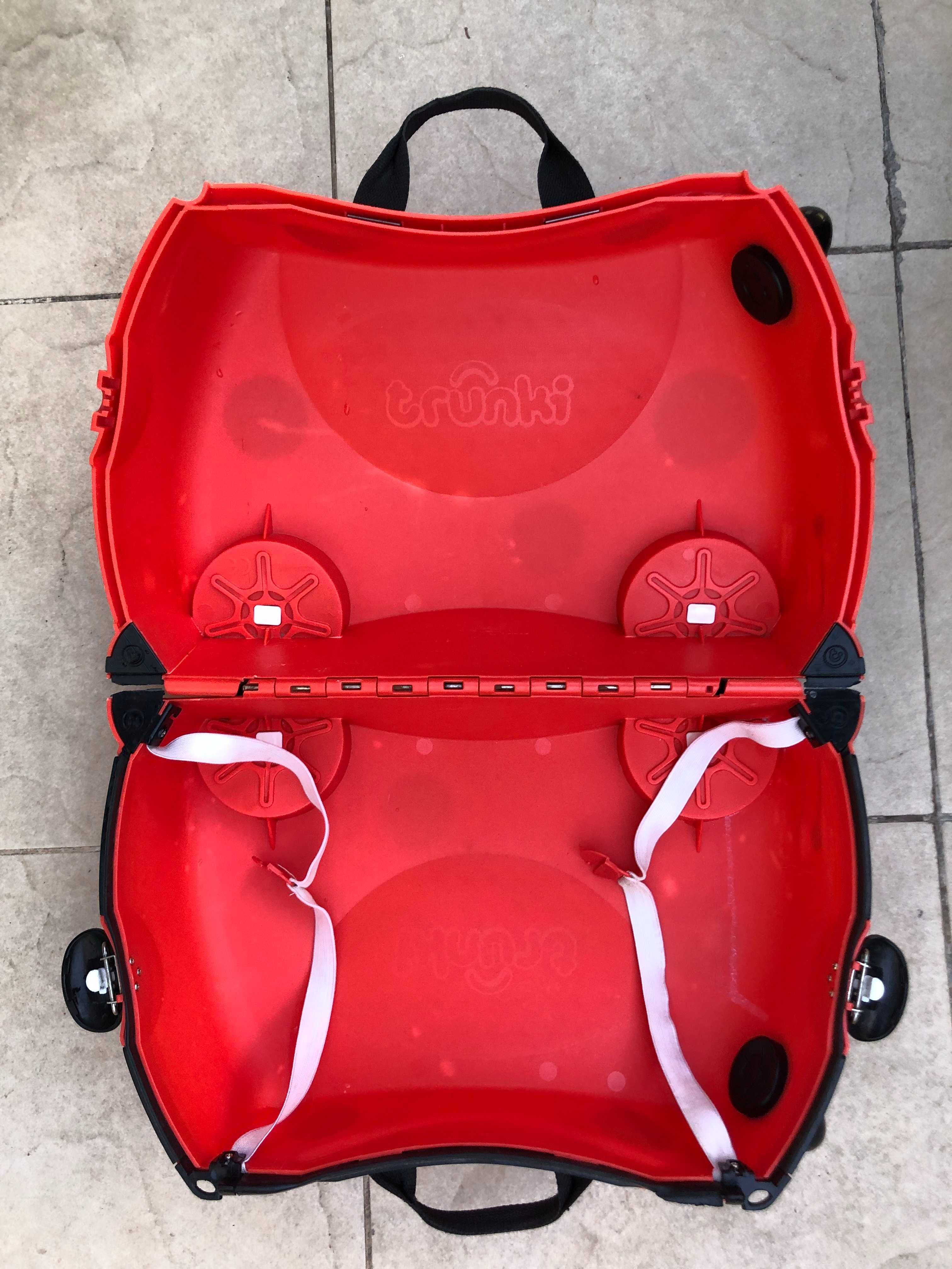 Walizeczka marki TRUNKI, jeździk dla dzieci, Biedronka.