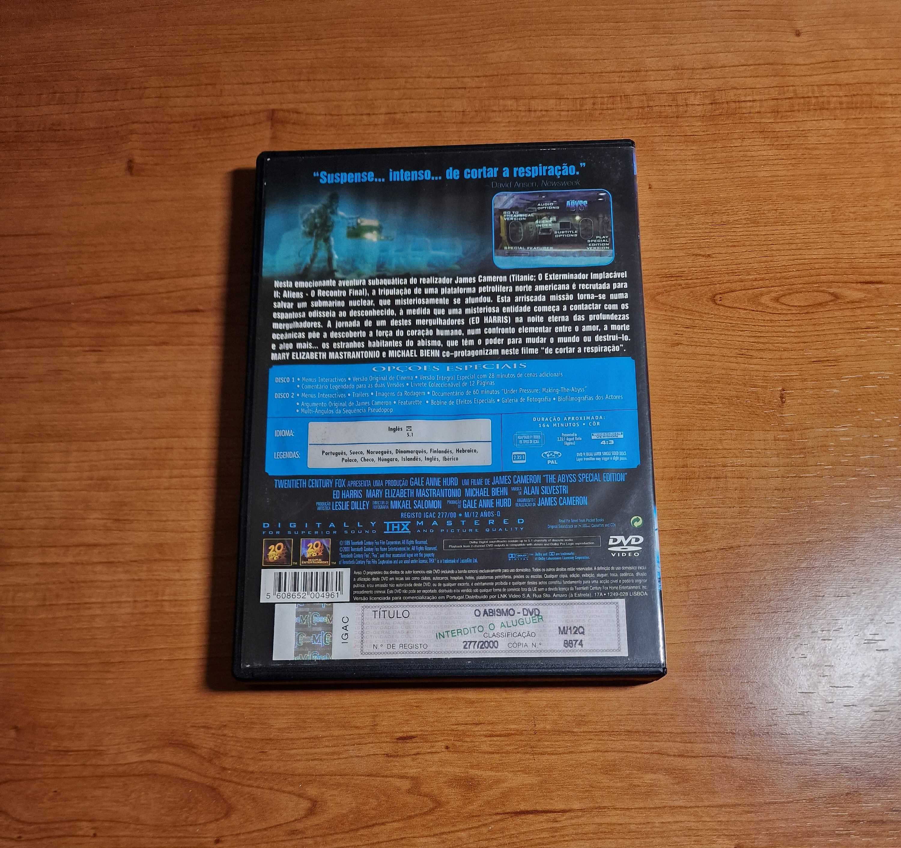 O ABISMO (James Cameron) Edição Especial 2dvds - 2h de material EXTRA