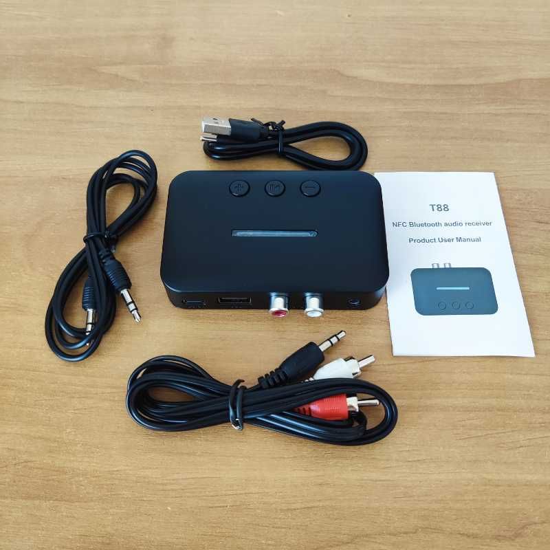 Moduł Bluetooth v5.3 Adapter Audio RX - T88 AUX i RCA + MP3 USB Player