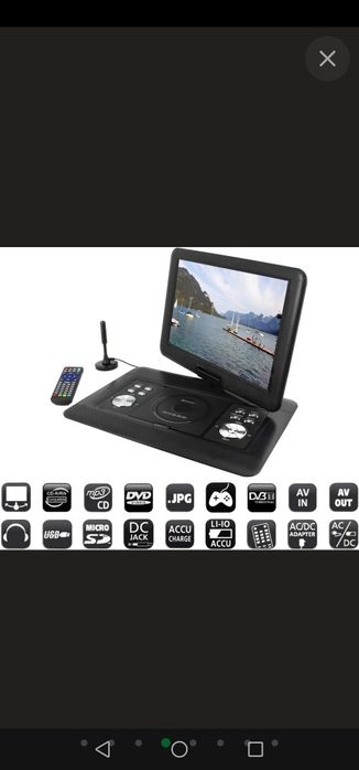 Портативний DVD-плеєр з DVB-T2 тюнером Soundmaster PDB1600SW