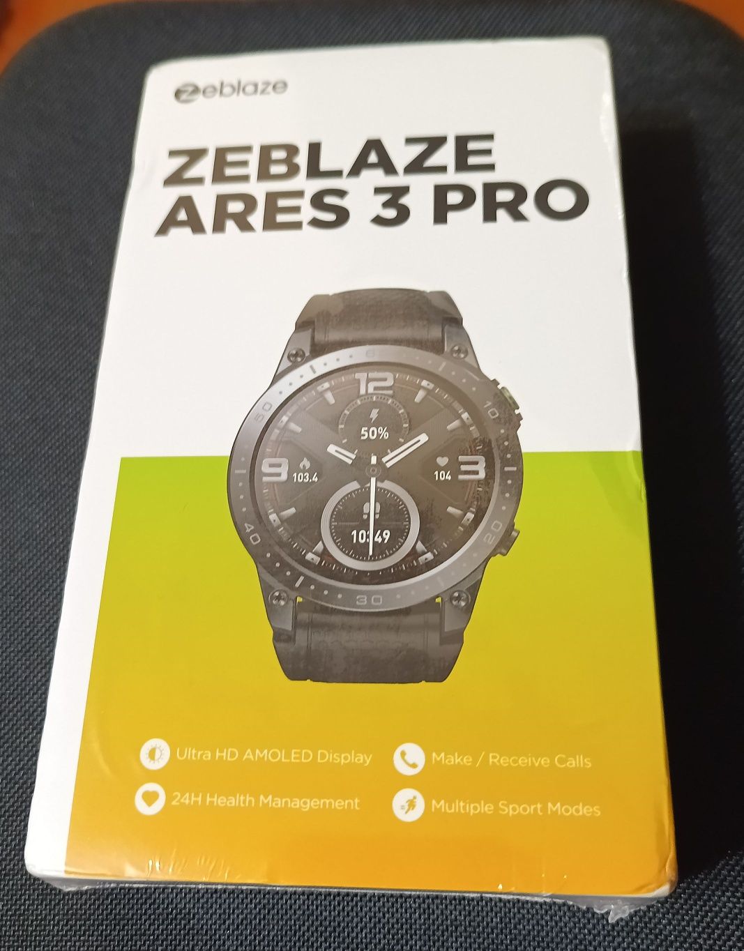 Zeblaze Ares 3 Pro black + захисне скло смарт годинник ip68 ip69k