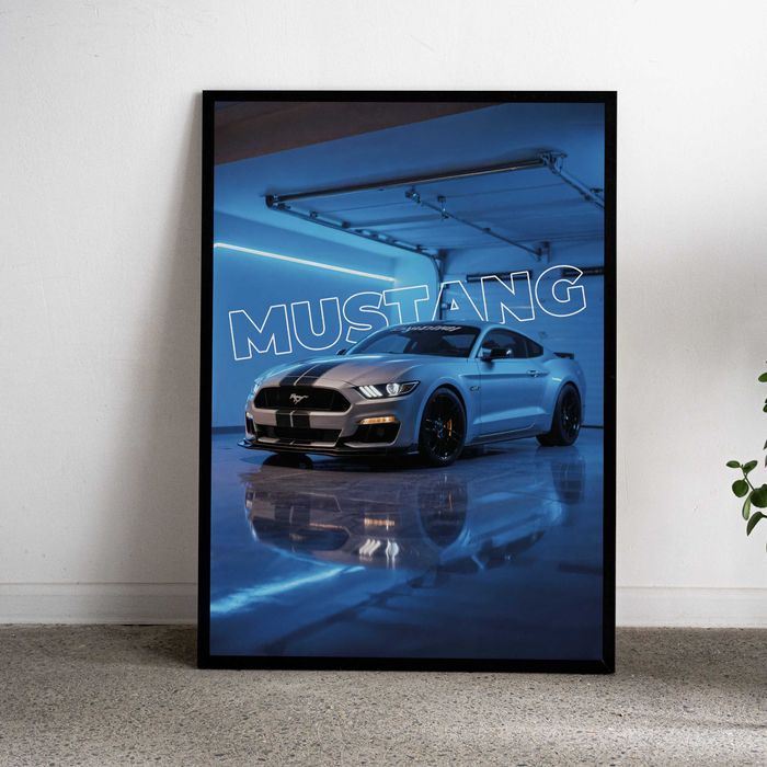 FORD MUSTANG PLAKAT B2 50x70 cm, Motoryzacja, Samochody Bez Ramki