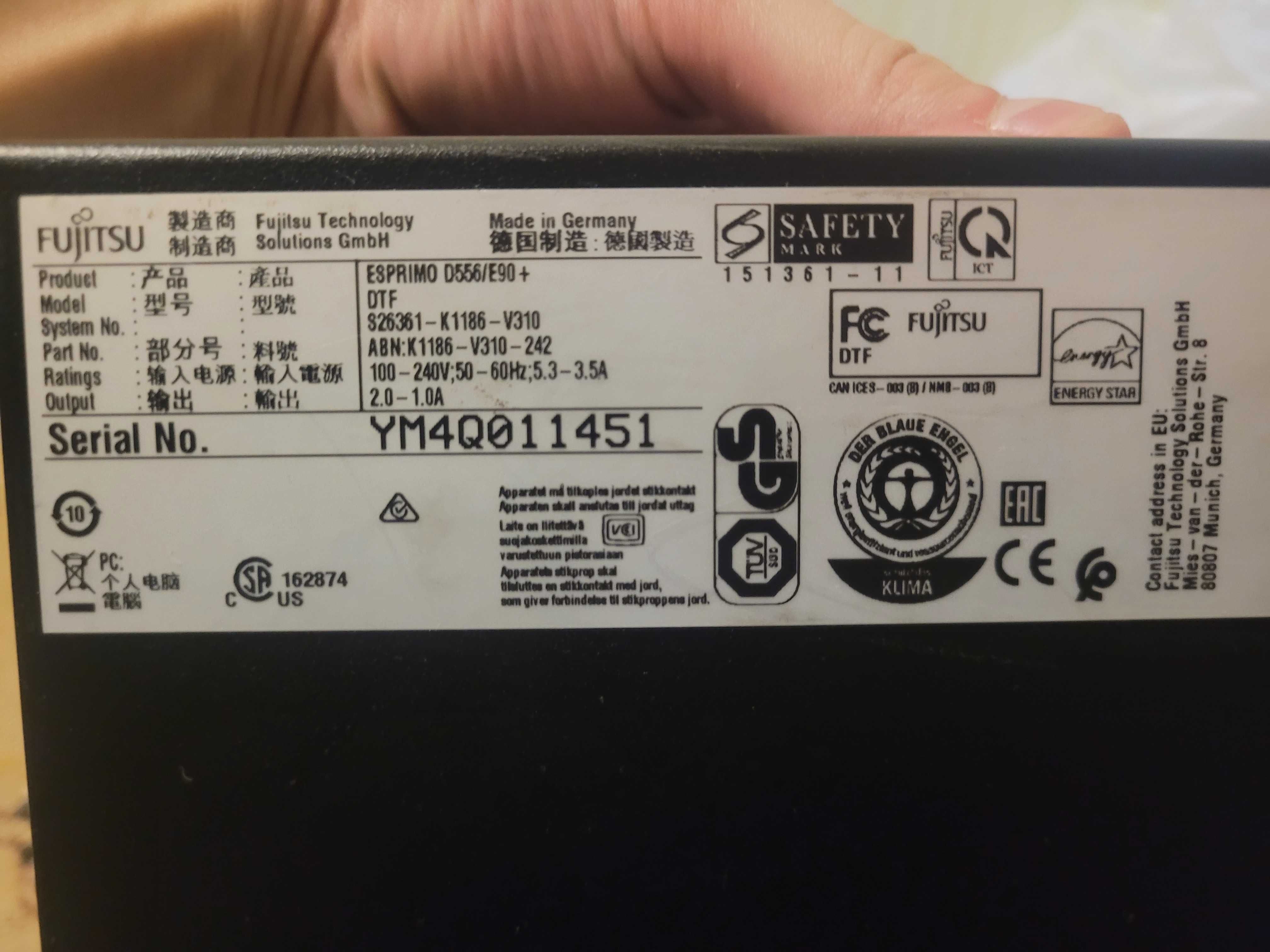 FUJITSU Новый Компьютер из Германии i5 6500 8GBDDR4 120 SSD