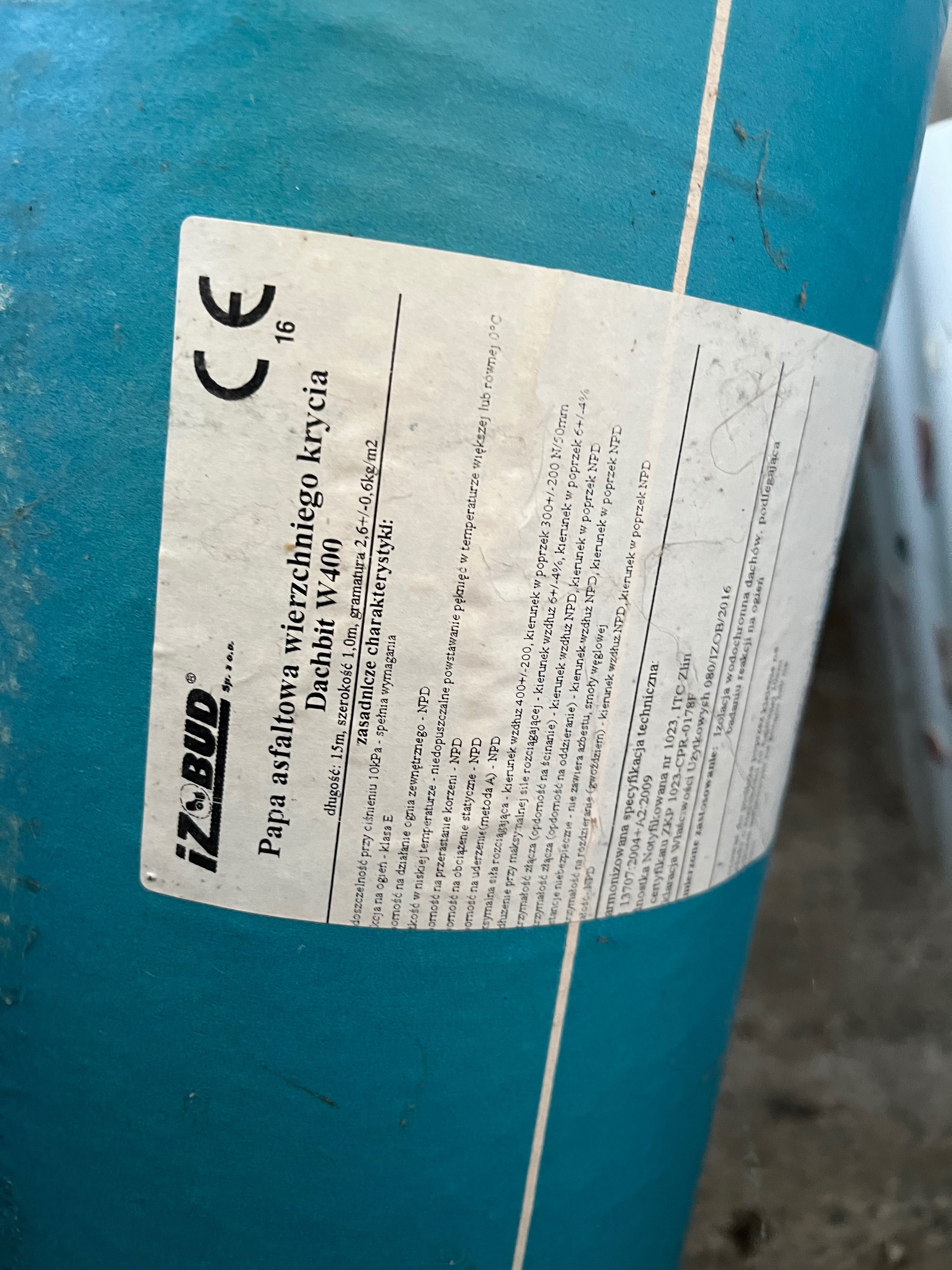 Asfaltowa Papa wierzchnia, Izobud W400 - 5 rolek po 15m2