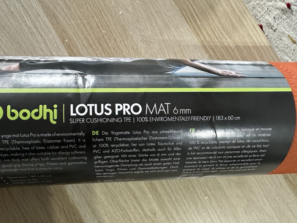 Mata Joga Yoga Bodhi Lotus Pro 6 mm 183x60cm 1.1 kg