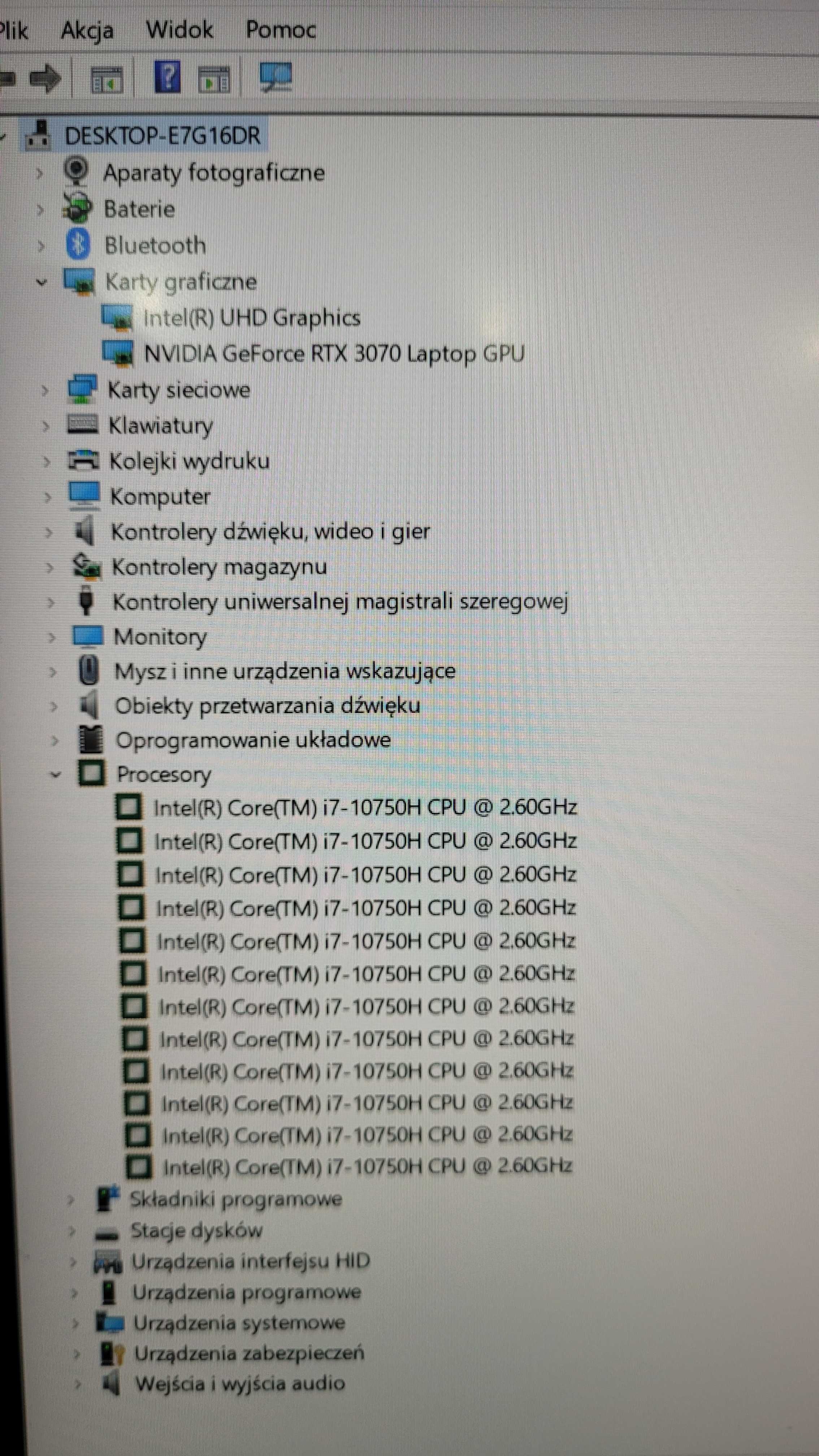 Laptop gamingowy MSI GP66 Leopard 10UG I7-10750H RTX3070 16GB/512GB