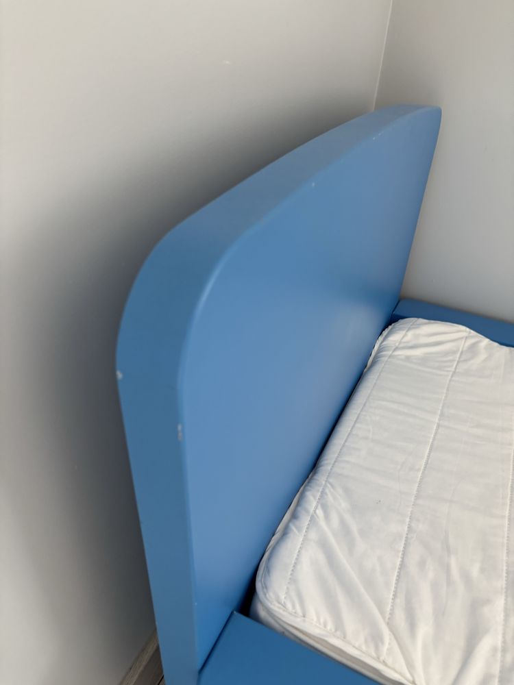 Łóżko dzieciece ikea mammut niebieskie