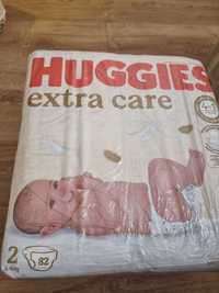 Продам підгузки 2*Huggies Extra Care 2 (3-6 кг), 82 шт (усього 164 шт)