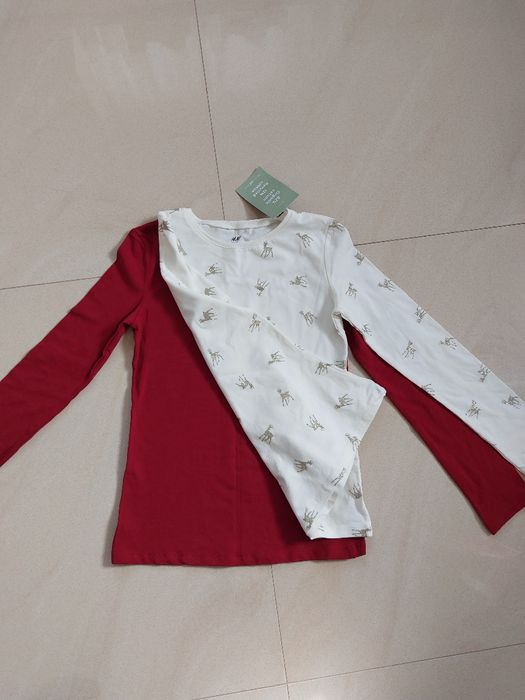 Nowe bluzki H&M komplet 134-140
