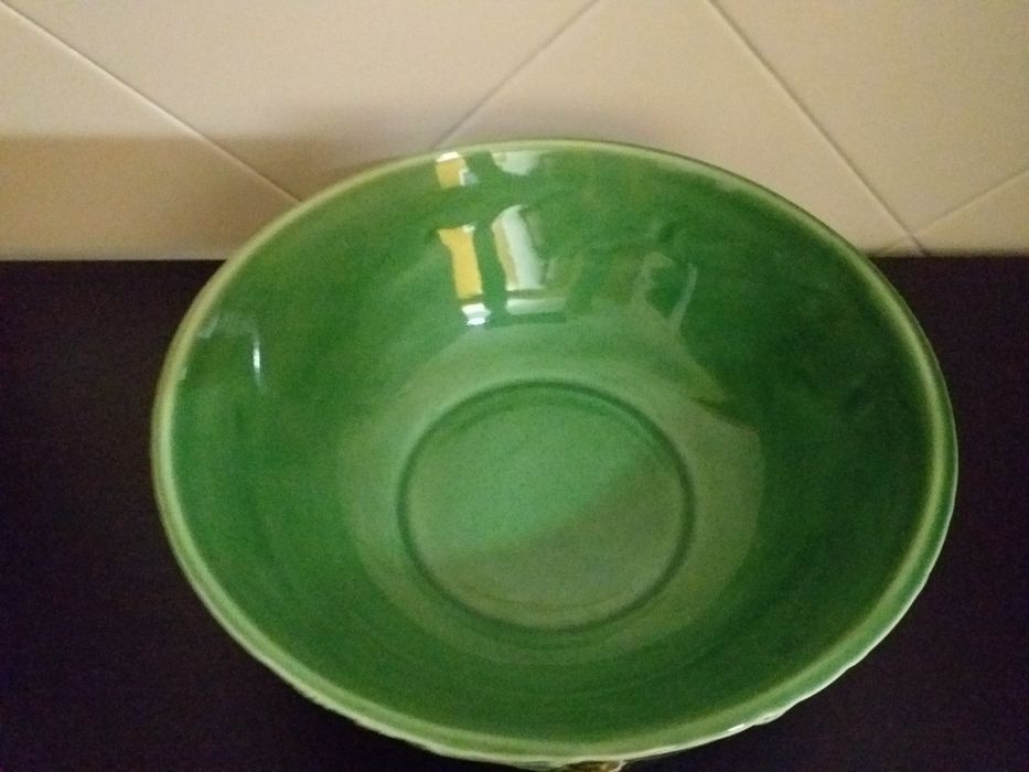 NOVO Saladeira tigela cerâmica Bordalo Pinheiro,23cm EM MÃO,VEJA ZONAS