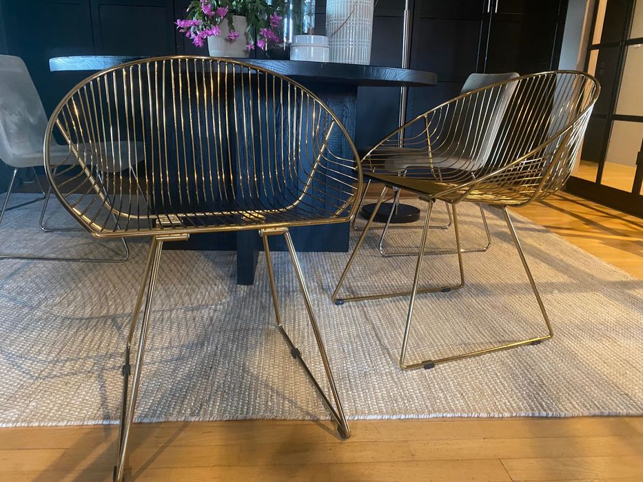 Krzesła złote 2 szt  home&you