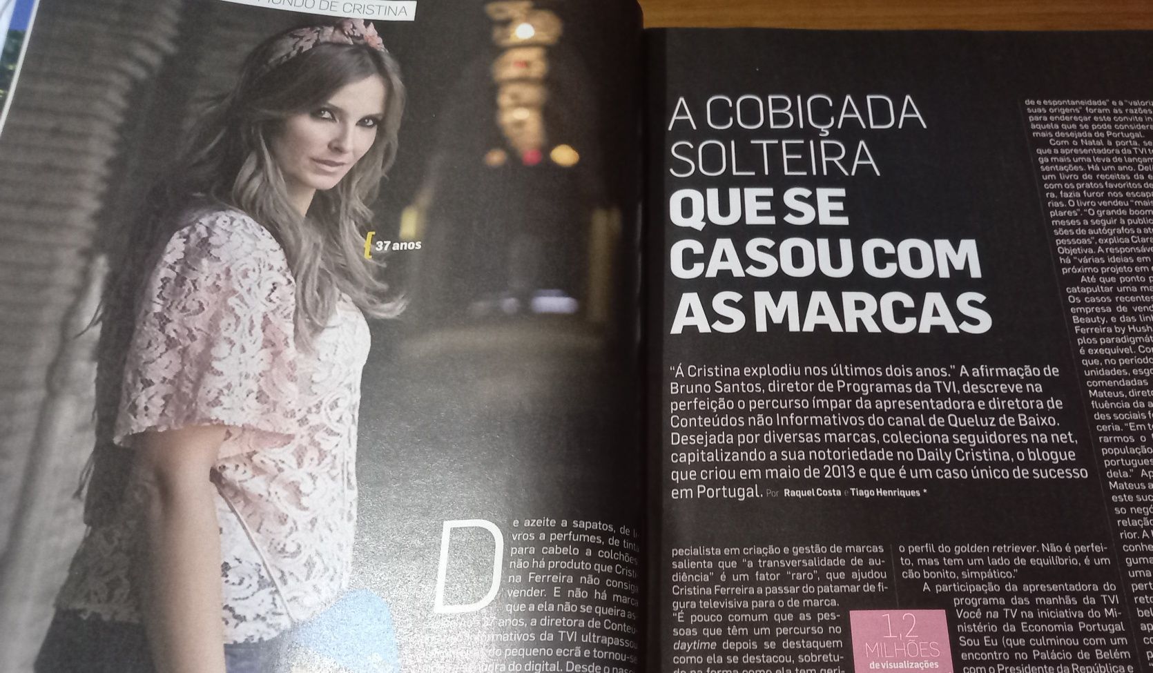 Cristina Ferreira 2014 e Sócrates uma revista com conteúdos