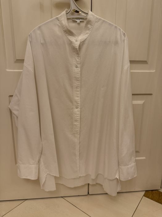 Стильна біла вовняна  жіноча сорочка Vince, розмір XL