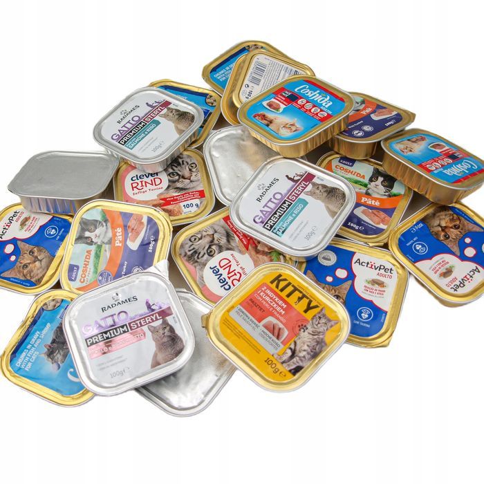 102Szt X 100G/85G Karma Mokra Dla Kota  Tacka Pasztet Pakiet Mix