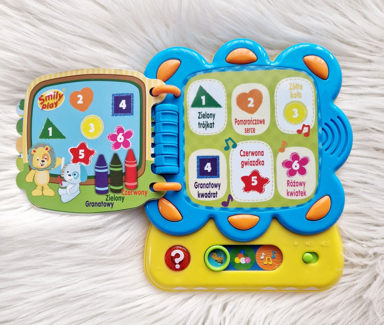 SMILY PLAY Lwie Zagadki książeczka edukacyjna interaktywna nauka muzyk