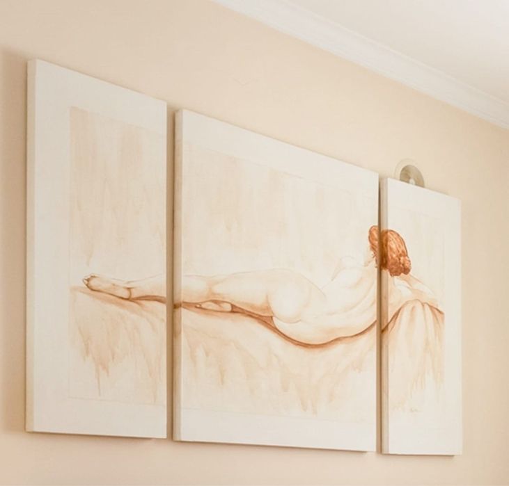 Quadro em tela triplica