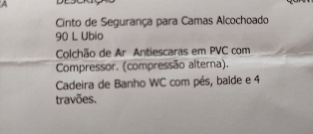 Cadeira de rodas, Cinto, Colchão