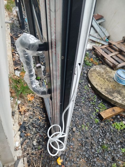 Nowe Drzwi zewnętrzne PCV Antracyt z ramą 116 x 210