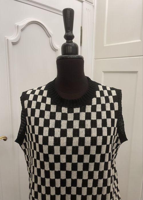 MAX MARA piękna bluzka w szachownicę dzianinowa