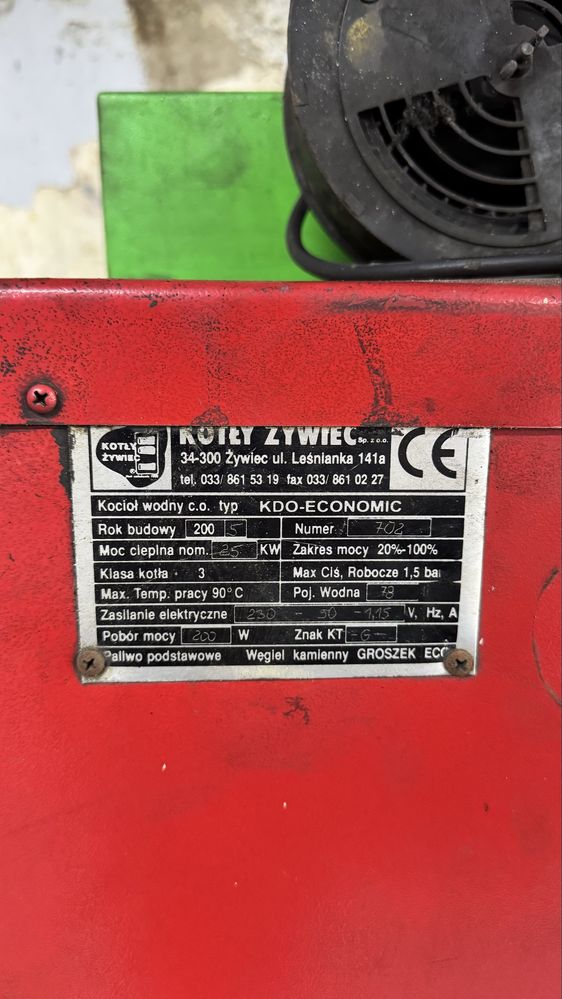 Piec co 25 kw automatyczny sprawny, zawory itd okazja