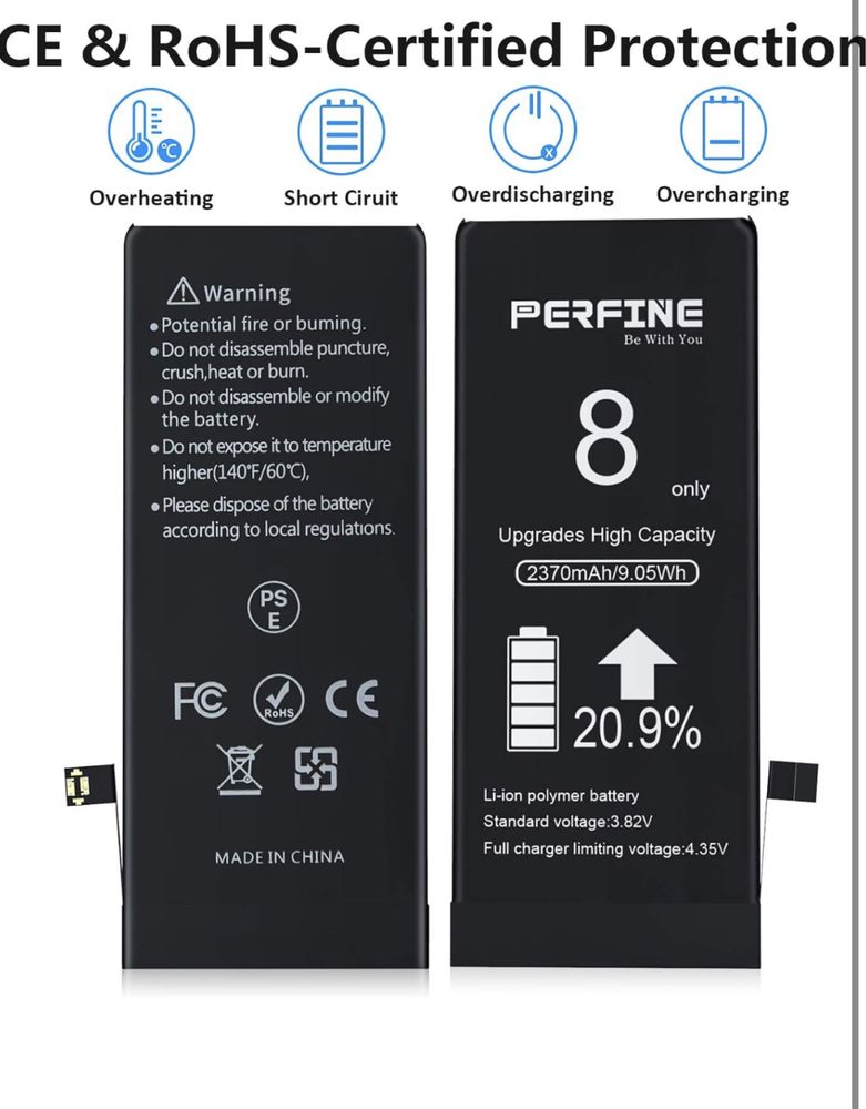Perfine Akumulator zamienny 2370mAH iPhone 8
