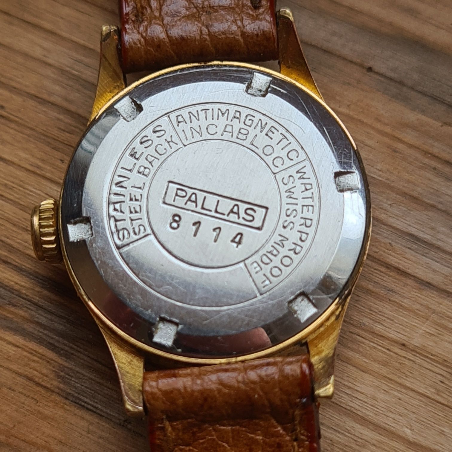 Zegarek pallas z lat 70 złocony swiss made mechaniczny