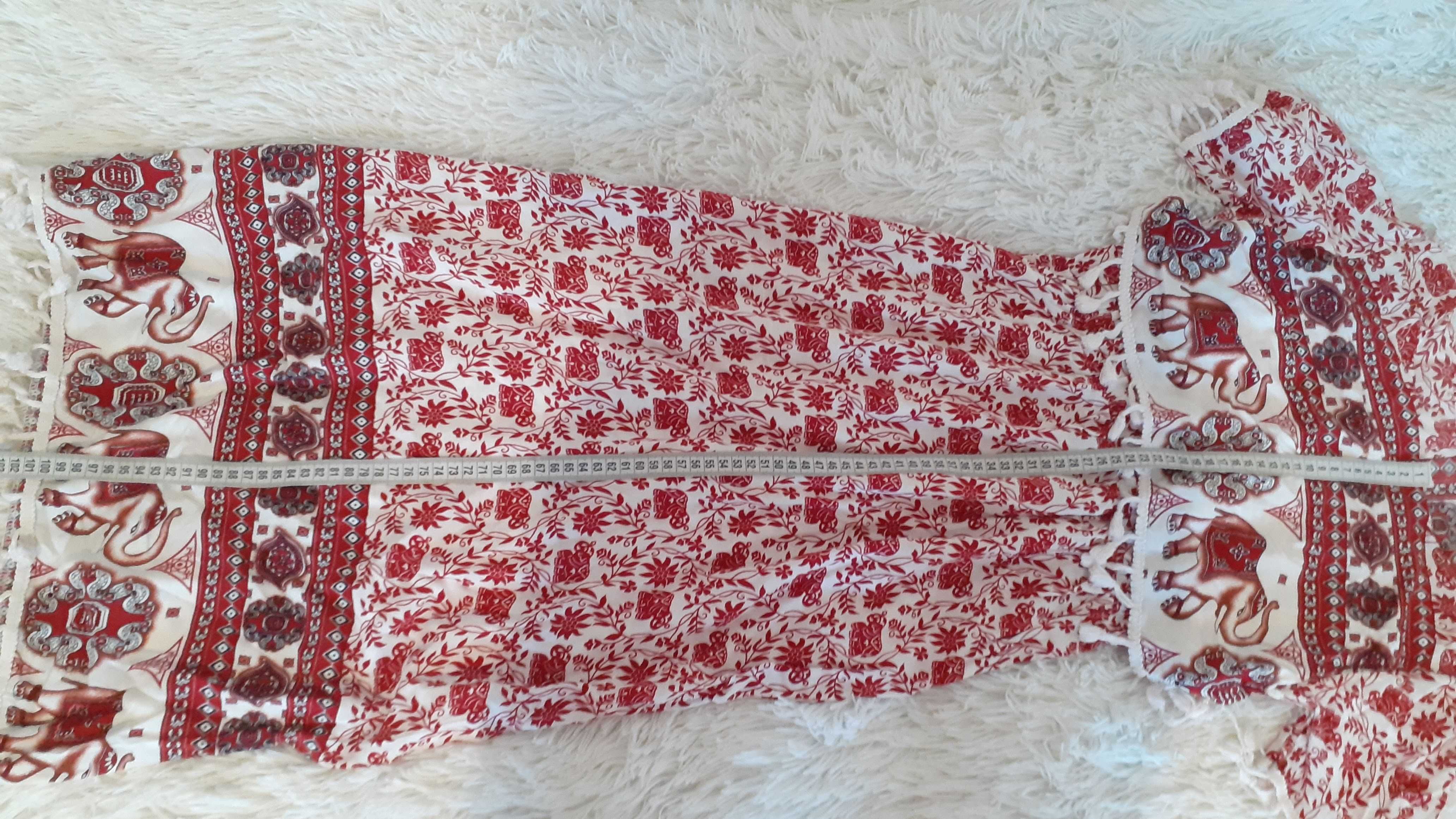 Sukienka maxi orientalna Boho indyjska w słonie