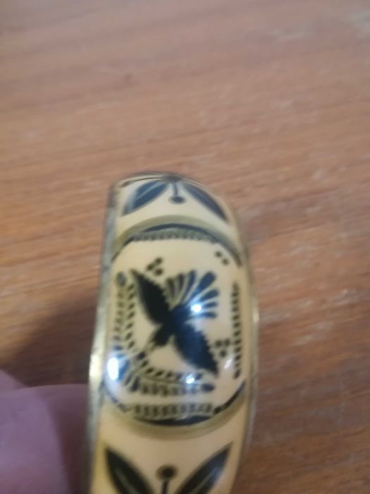 Sztywna bransoletka koło mosiądz ptaki