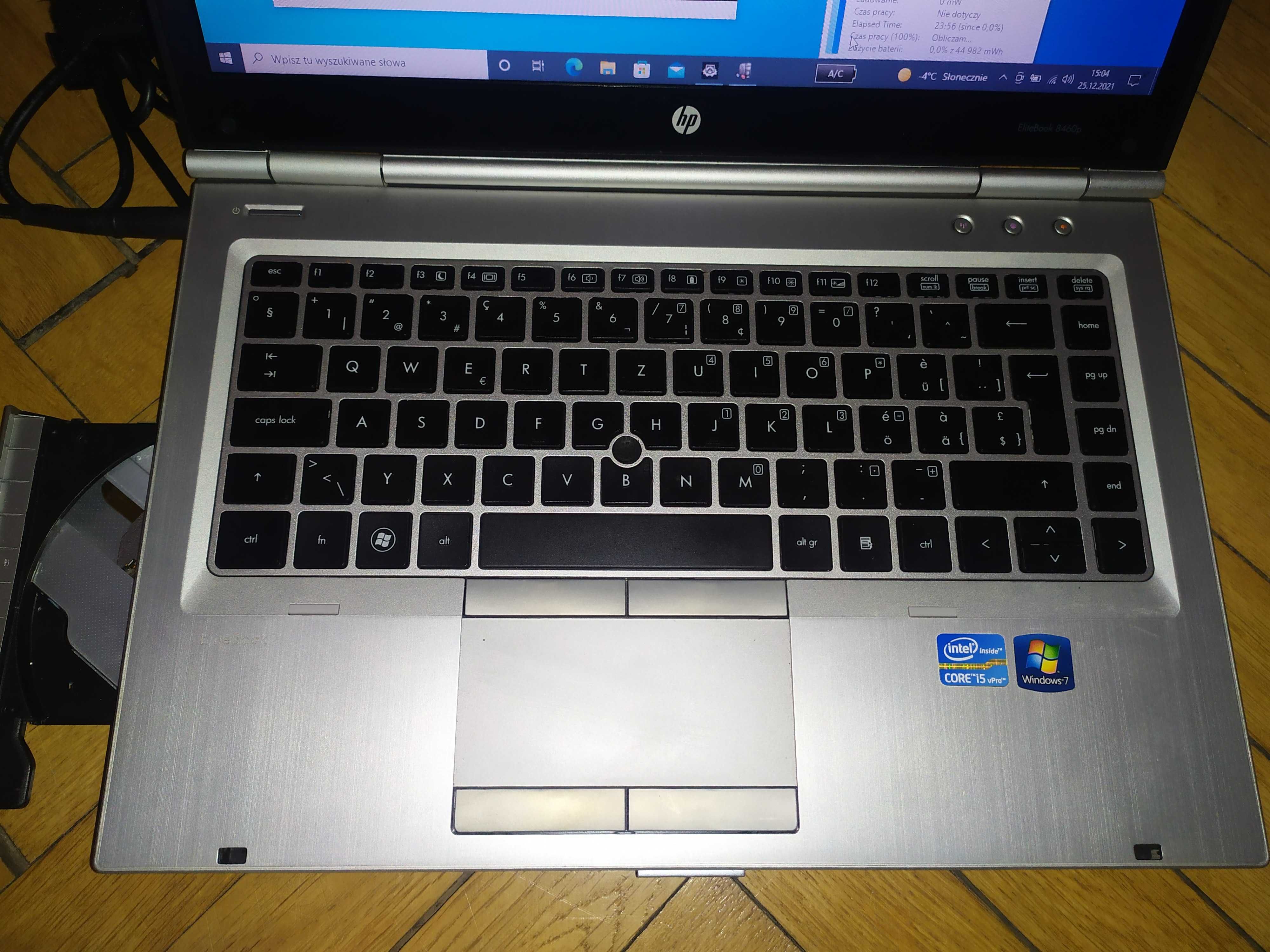 Laptop 14 HP EliteBook 8460p Intel vPro i5 4x Win10 HD HDMI SSD nauka