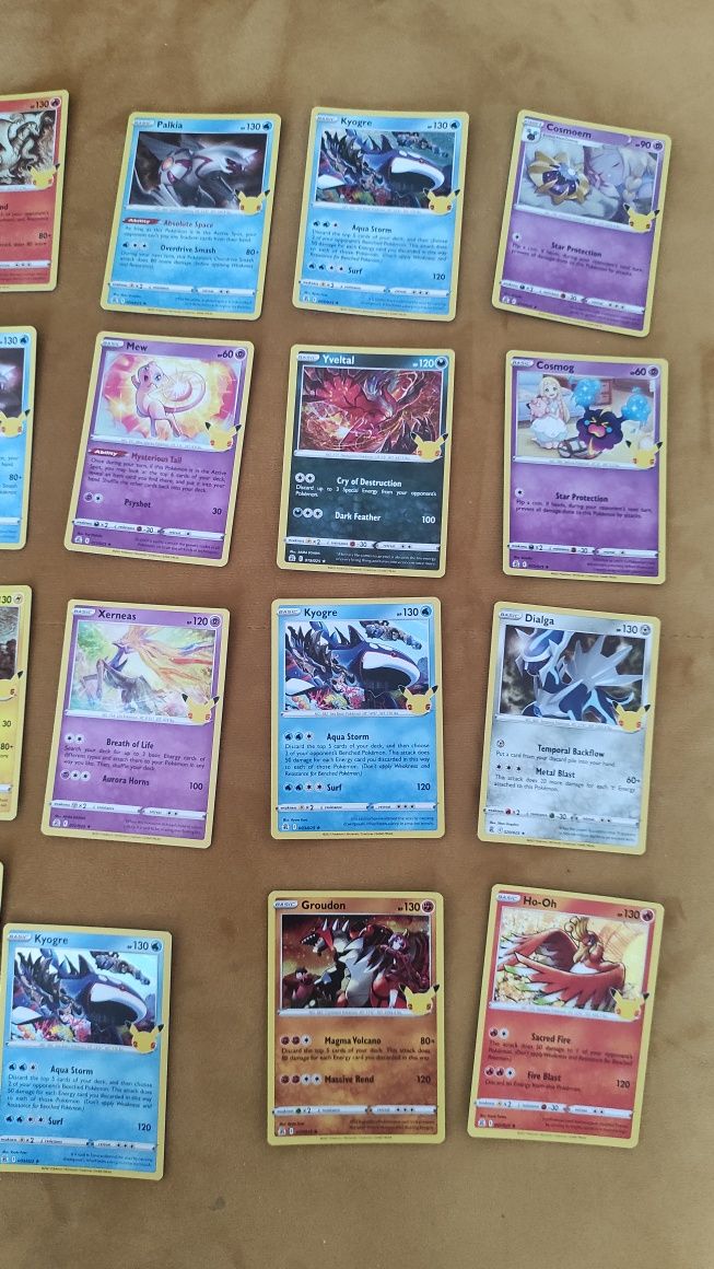 Karty holo pokemon McDonald's mew lugia ho oh Pikachu