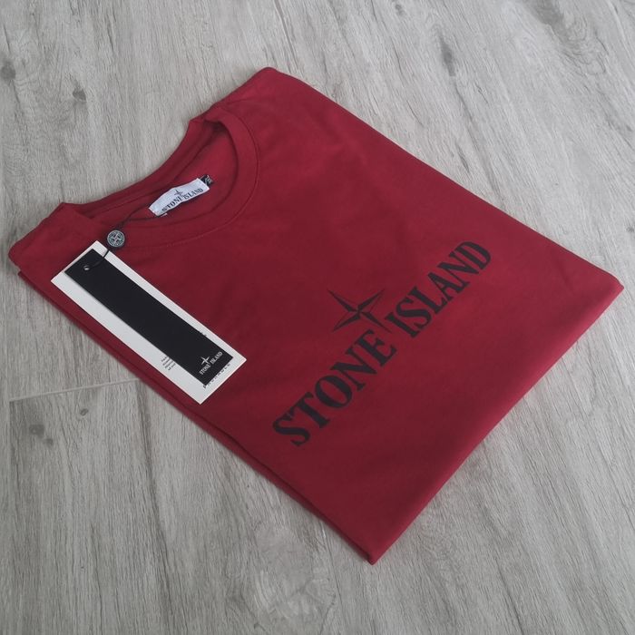 Стильна та комфортна чоловіча червона футболка Stone Island (3XL)