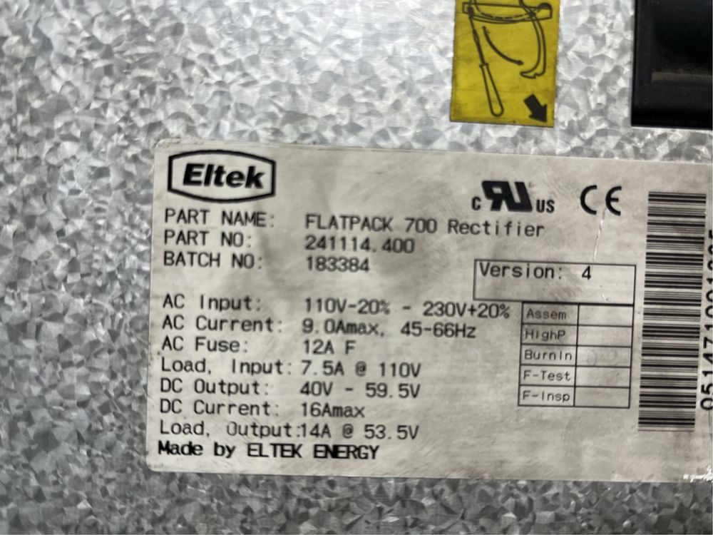 Eltek flatpack 700 (блок живлення)